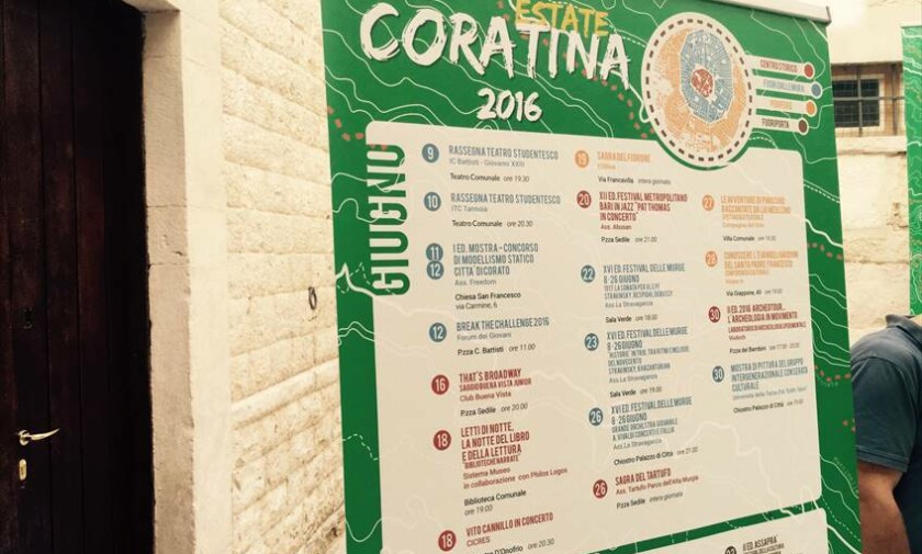 La presentazione dell'estate coratina 2016