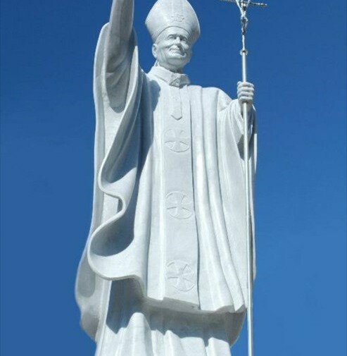 La scultura di Papa Giovanni Paolo II