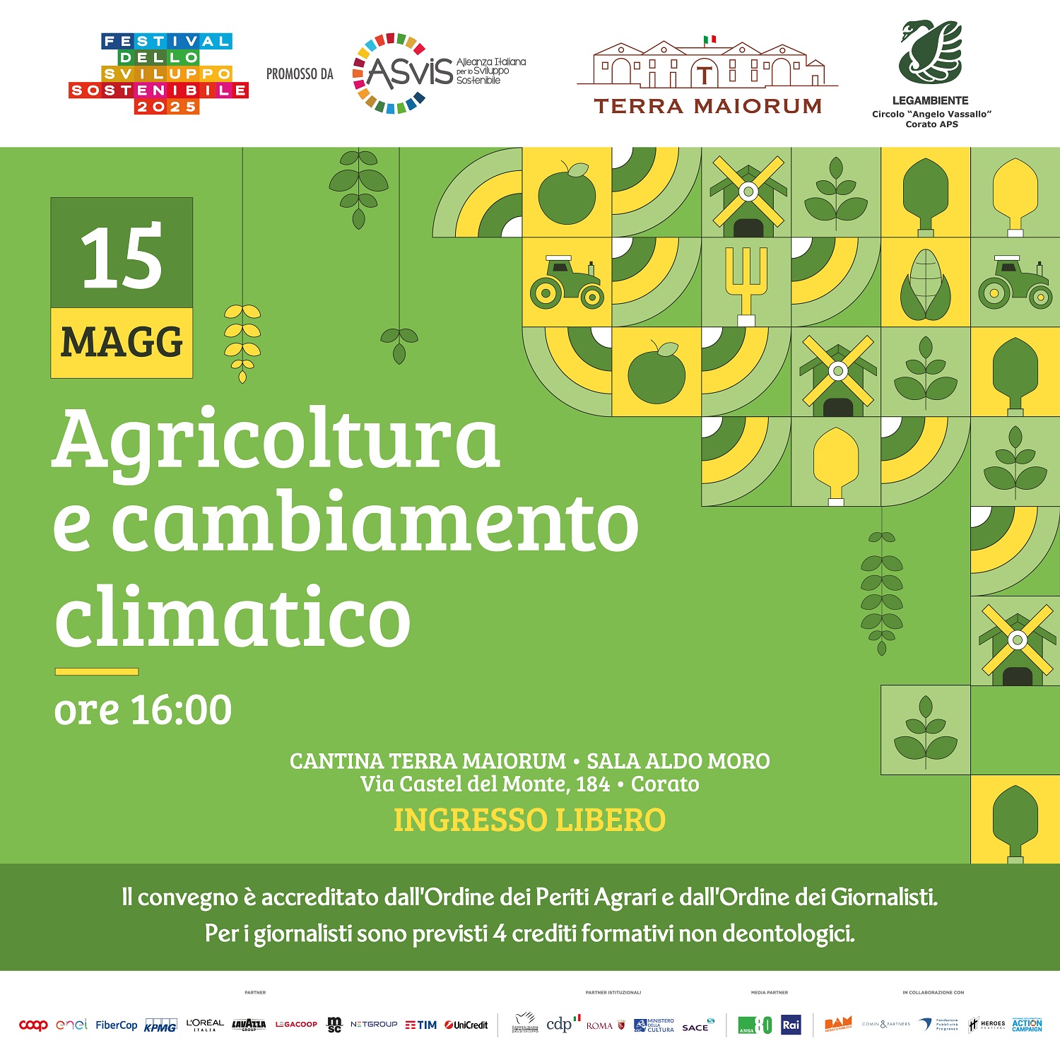 Agricoltura e cambiamento climatico: un incontro per conoscere le evoluzioni in corso