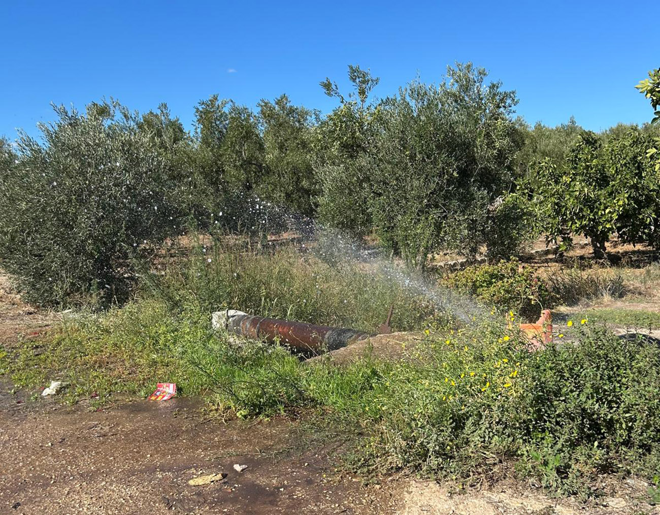 Spreco d’acqua alle porte della città