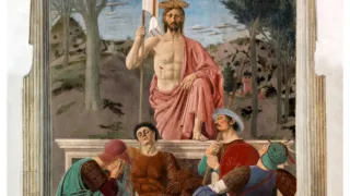 Auguri di buone festività pasquali con la Resurrezione di Piero della Francesca